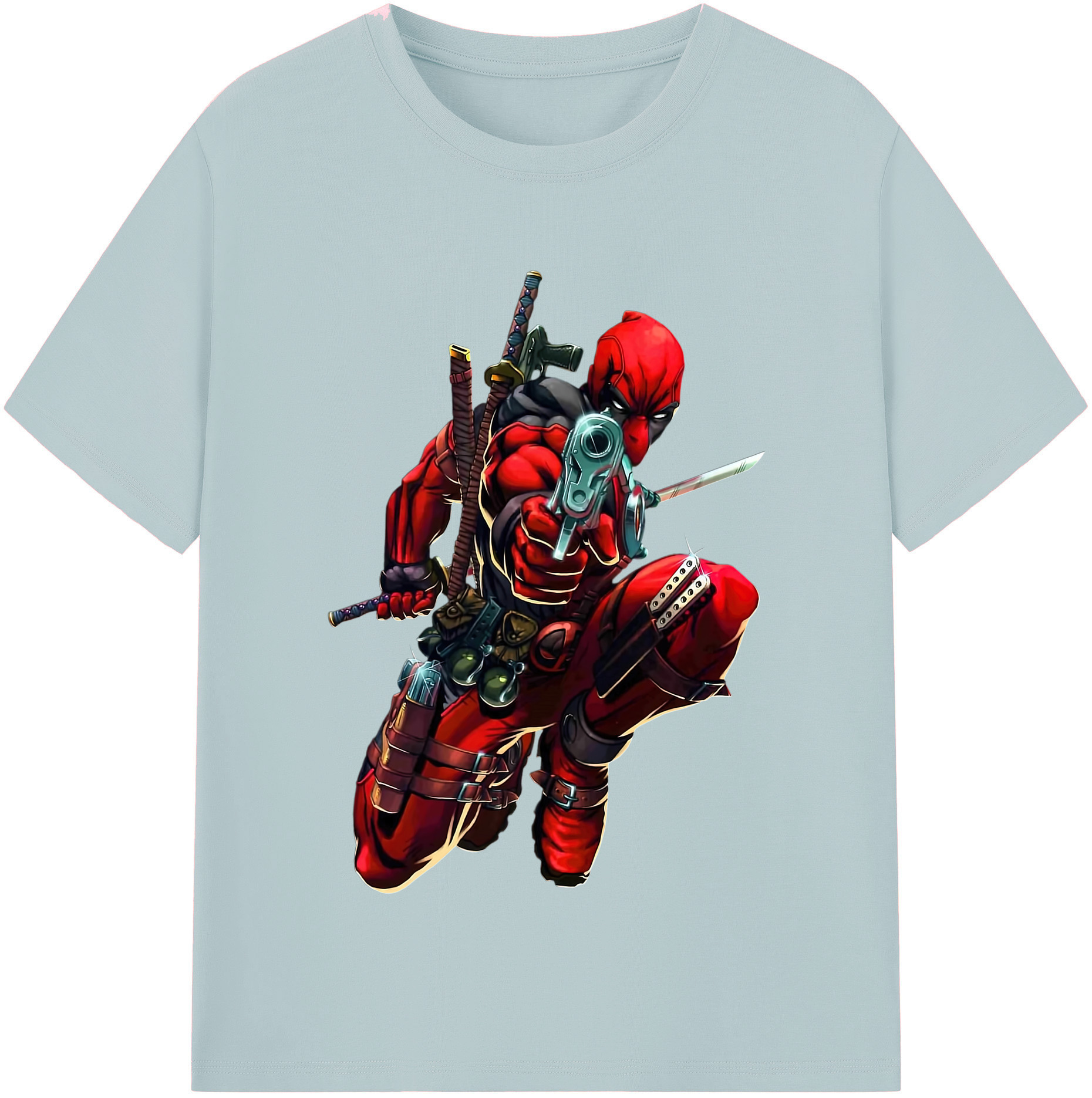 （画像用） Deadpool デッドプール 綿100％半袖Tシャツ（フロントプリント）